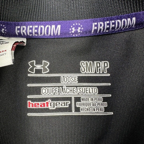 Under Armour Polo Shirt Mens Small Black Wounded Warrior Project Heat Gear Golf - Picture 8 of 11